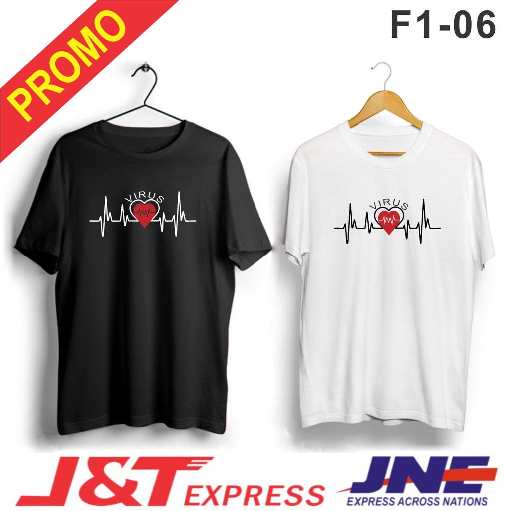 MURAH!!! KAOS VIRUS F1-06 BAHAN COMBED 30S