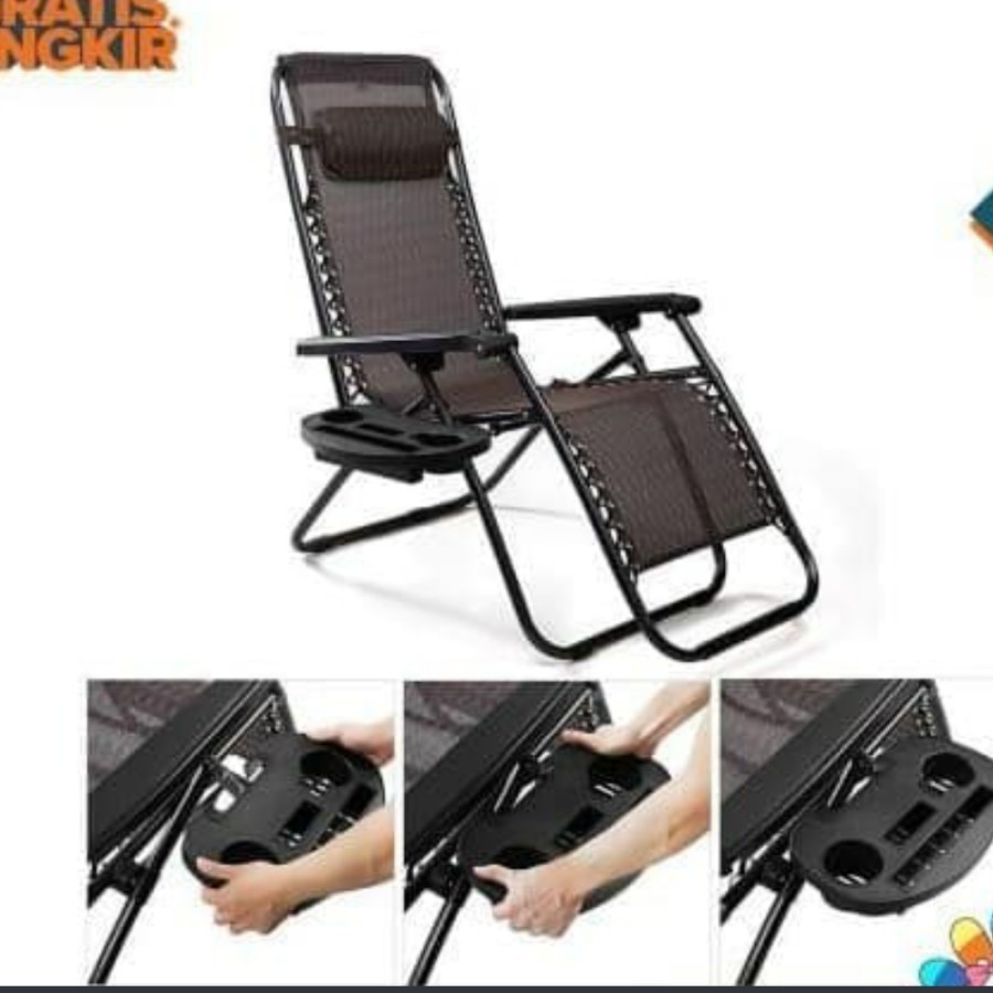 KURSI MALAS LIPAT KURSI SANTAI LESEHAN ZERO GRAVITY CHAIR