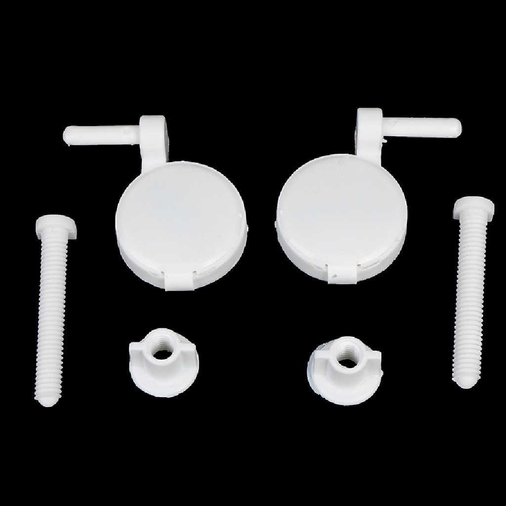 1 Set / 2pcs Sekrup Engsel Kursi Toilet Bahan Plastik Untuk Alat Perbaikan
