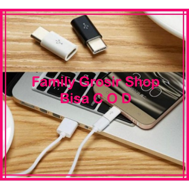 Converter Micro USB To Type C Original Konektor Mikro USB Ke Tipe C