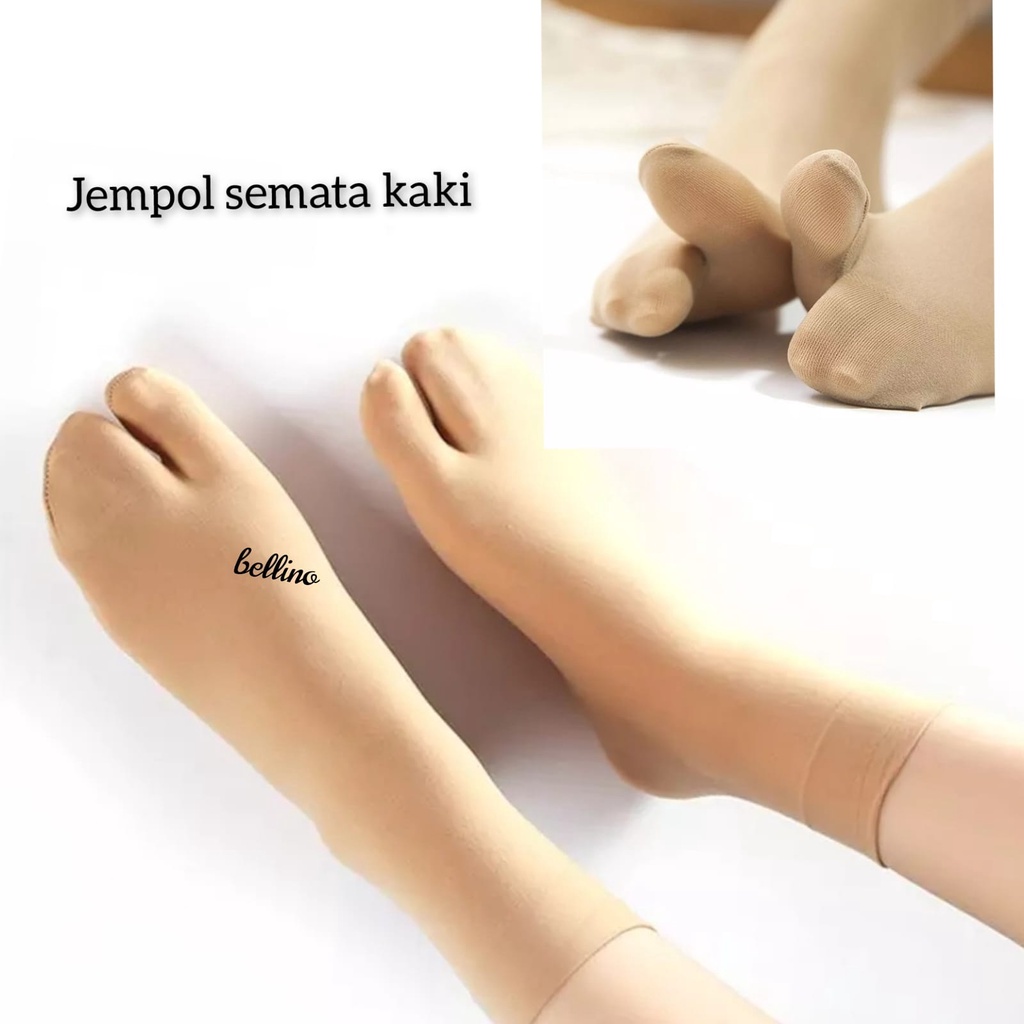 Kaos Kaki Dua Jari Diatas Mata Kaki  Kaos Kaki  Wanita Dewasa Warna Kulit  Kaos Kaki Jempol Muslimah Woman Socks FingerTumb Stocking Import Quality