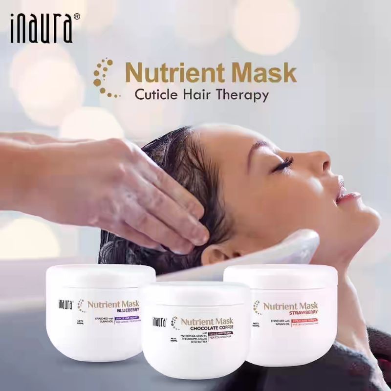 INAURA Nutrient Mask BANANA ICE / Masker Rambut 500gr