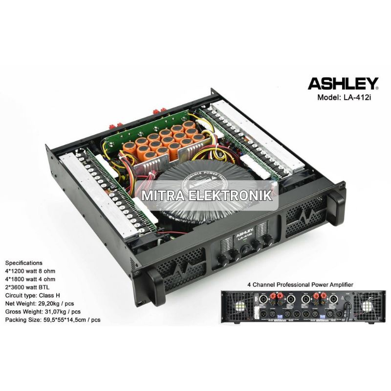 Power Ashley 412i 4 channel Power Ashley 4 channel LA-412i Original