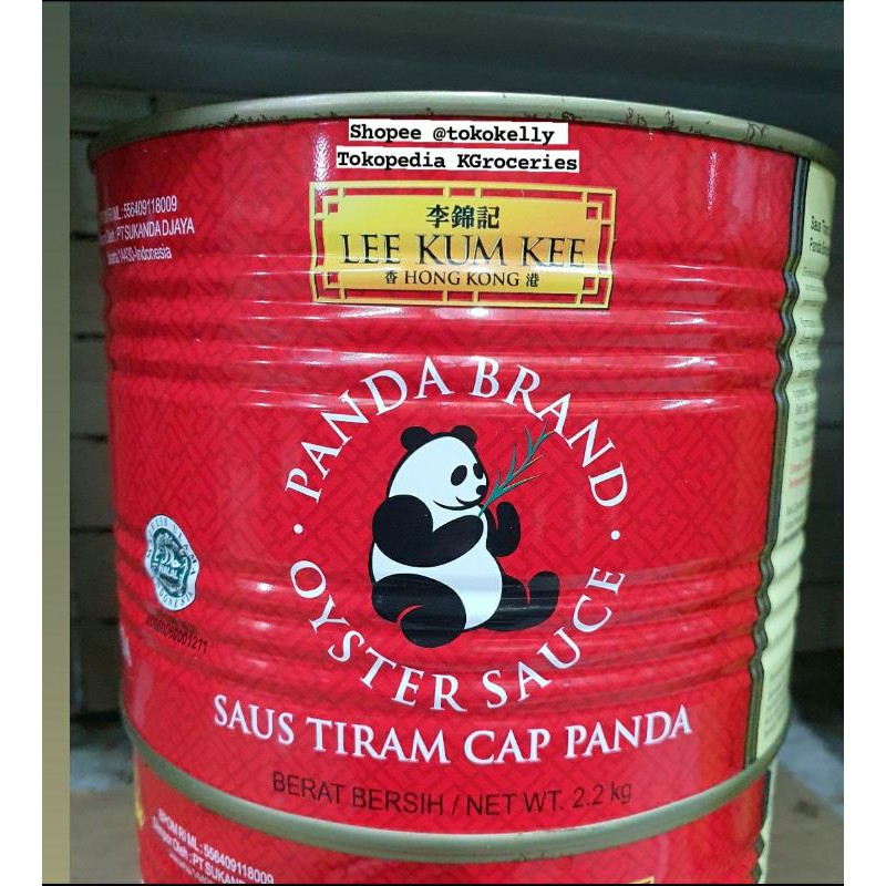 

lee kum kee saus tiram panda kaleng 2,2kg / oyster sauce