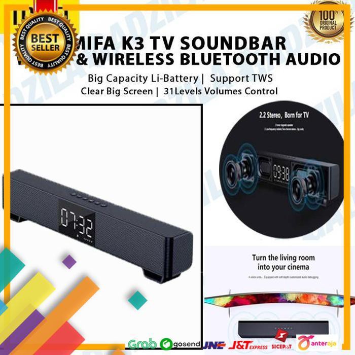ON SALE.. SPEAKER TV XIAOMI MIFA K3 TV SOUNDBAR WIRED & WIRELESS BLUETOOTH AUDIO - HITAM ..TERLARIS