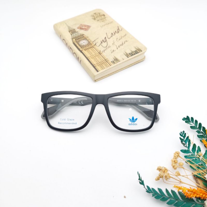 Kacamata/Frame Pria Adidas 58900 size 54-16-145 paket lensa radiasi photocromic mines silinder plus