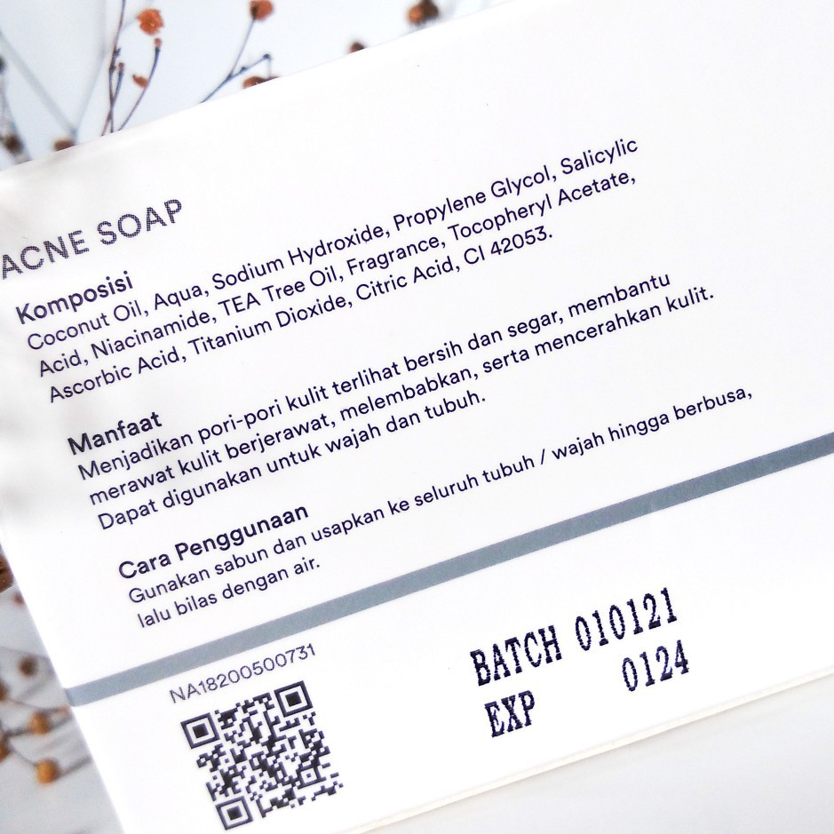 Whitelab Acne Soap / Sabun Jerawat untuk Wajah &amp; Badan - 80gr