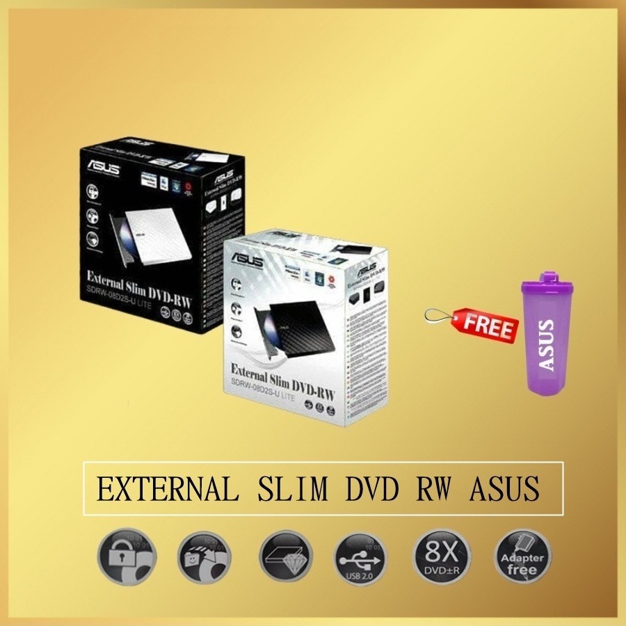 DVD EXTERNAL SLIM ASUS 08D2S-U / DVD RW EKSTERNAL ASUS / OPTICAL DRIVE