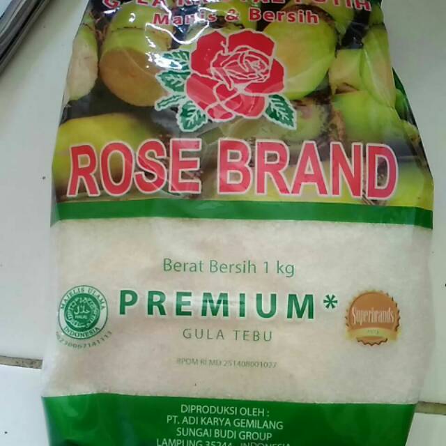 

Gula rosebarand kemasan 1kg