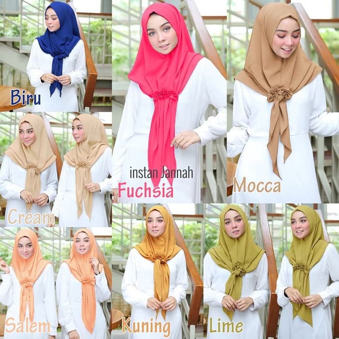 Jilbab syari segi empat Bolak Balik Biru Dongker Biru Muda i.89682335.1552801110