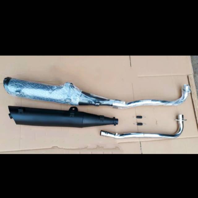 Knalpot Racing Bobokan Model Tsugiki Honda Absolute Revo / Tsugi Absolute Revo  Leher Chrome