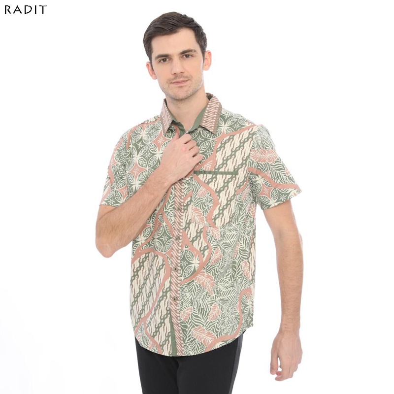 Evercloth Carlos Kemeja Pria Kemeja Batik Pria Atasan Couple Hem Sarimbit Seragam/RADIT