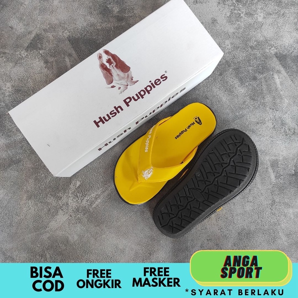 SANDAL JEPIT ANAK PEREMPUAN HUSH PUPPIES KUNING SENDAL ANAK LAKI LAKI CASUAL DISTRO KEREN PREMIUM