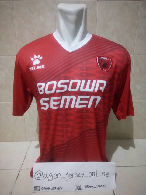 Jersey PSM Makassar Liga 1 Gojek Home Merah 2017 Printing Retro