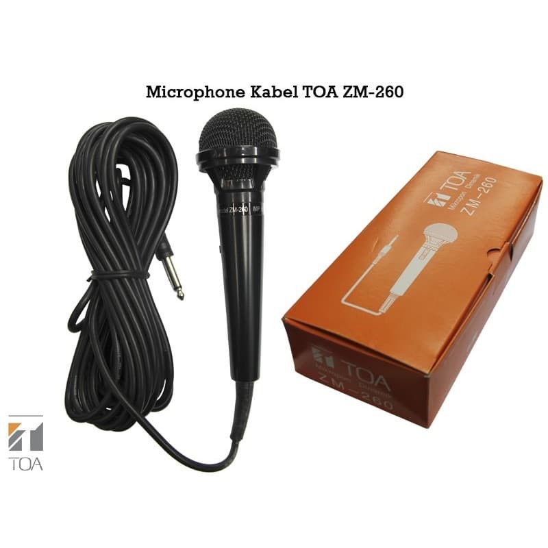 TOA Microphone Karaoke Mic Kabel ZM-260 MiKrofon Suara Mantap