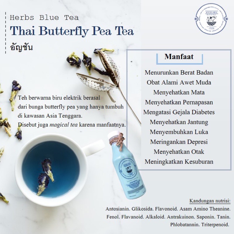 

RB Rotjes Milk Butterfly Pea Low Fat Diet Milk Tea