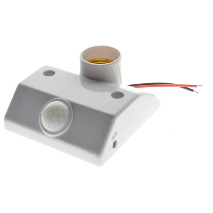 Fitting Lampu Bohlam Socket E27 + Infrared Motion Sensor 60W