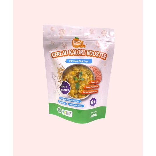 Plum &amp; Blum Cereal bubur bayi Oat Pasta Beef BUAH /Sereal Bb Booster -200gr