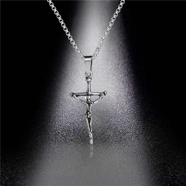 Christian token stainless steel liontin penukaran ayah kata Jesus rak kalung pesona titanium steel p