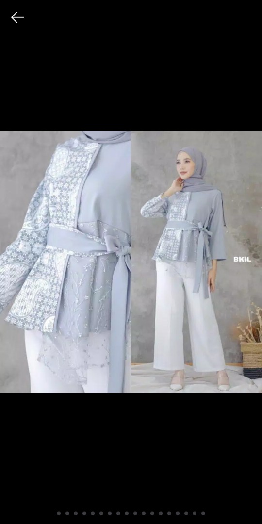 Tey-17 Batik Wanita Asj Sa Hrb026 Kenongo Kemeja Tosca Pendek