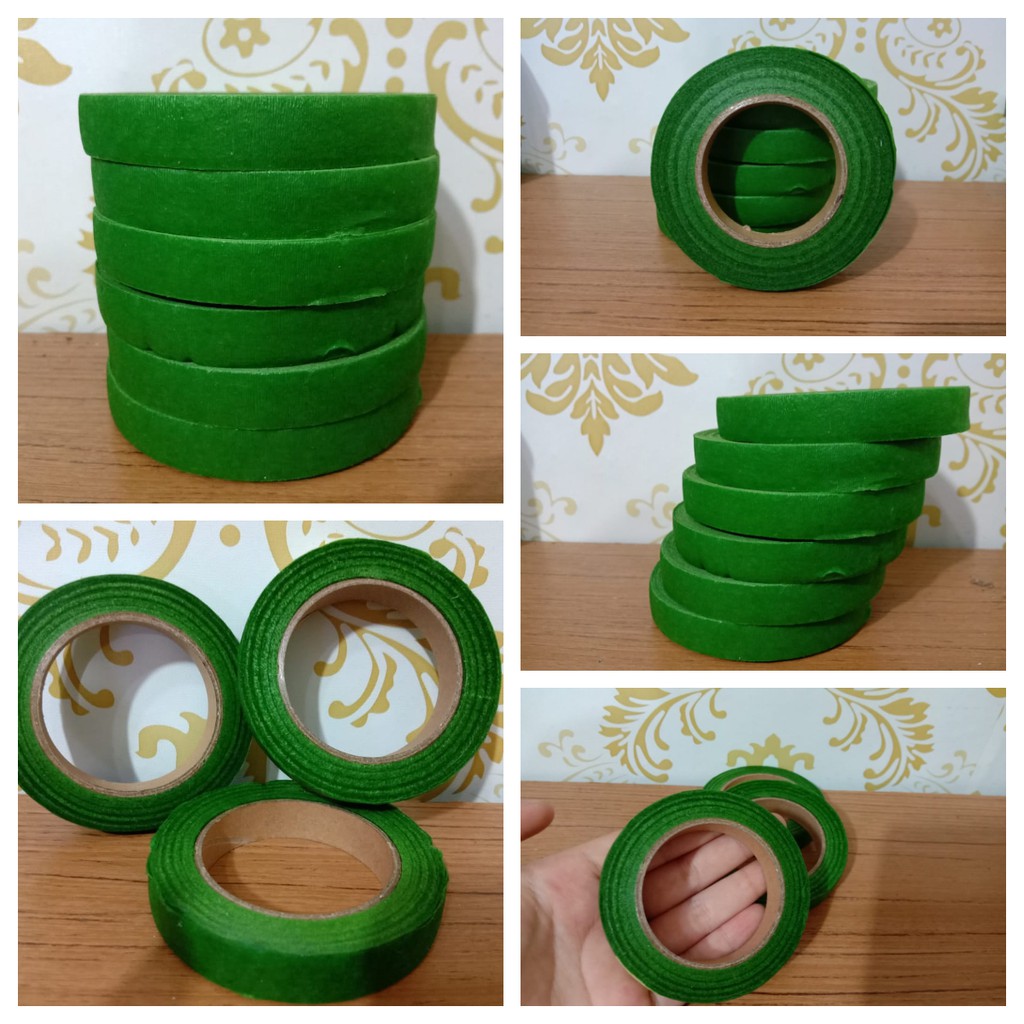 Floral tape selotip bunga per roll  selotip daun tersedia aneka ukuran