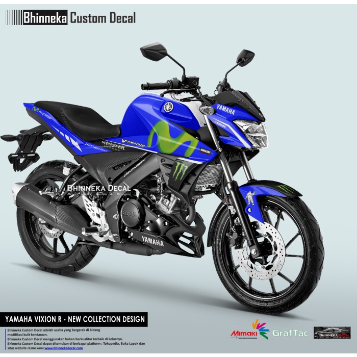 Decal Stiker Yamaha VIXION R MOVISTAR