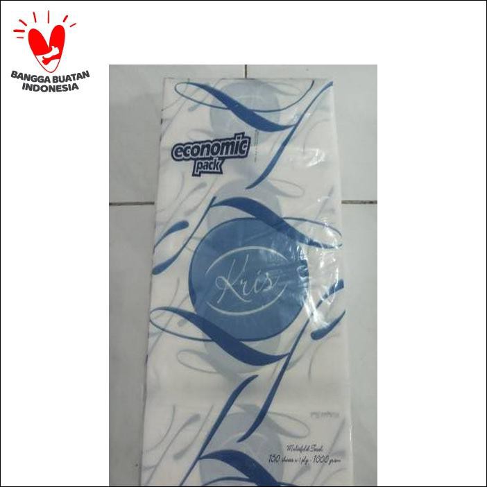 Promo Terbatas - Kris Ecomomic Pack Multifold Towel Isi 150 Sheets Tissue Tisu 1000G