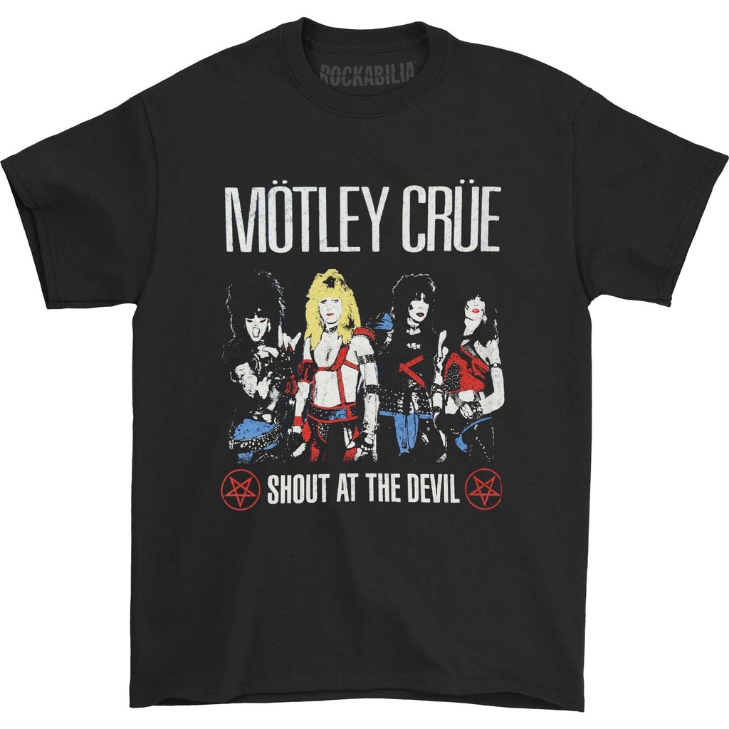 Kaos Band MOTLEY CRUE Shout At The Devil Official Merchandise T-shirt - Kaos Dewasa - Kaos Pria - Ka