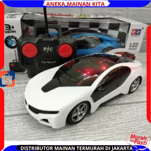 MAINAN ANAK MOBIL REMOTE CONTROL SPORT CAR  BERLAMPU 3D NEW EDITION / RC CAR TERBARU