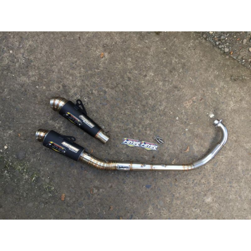 knalpot MX king step std,slincer coating by HMR RACING EXHAUST