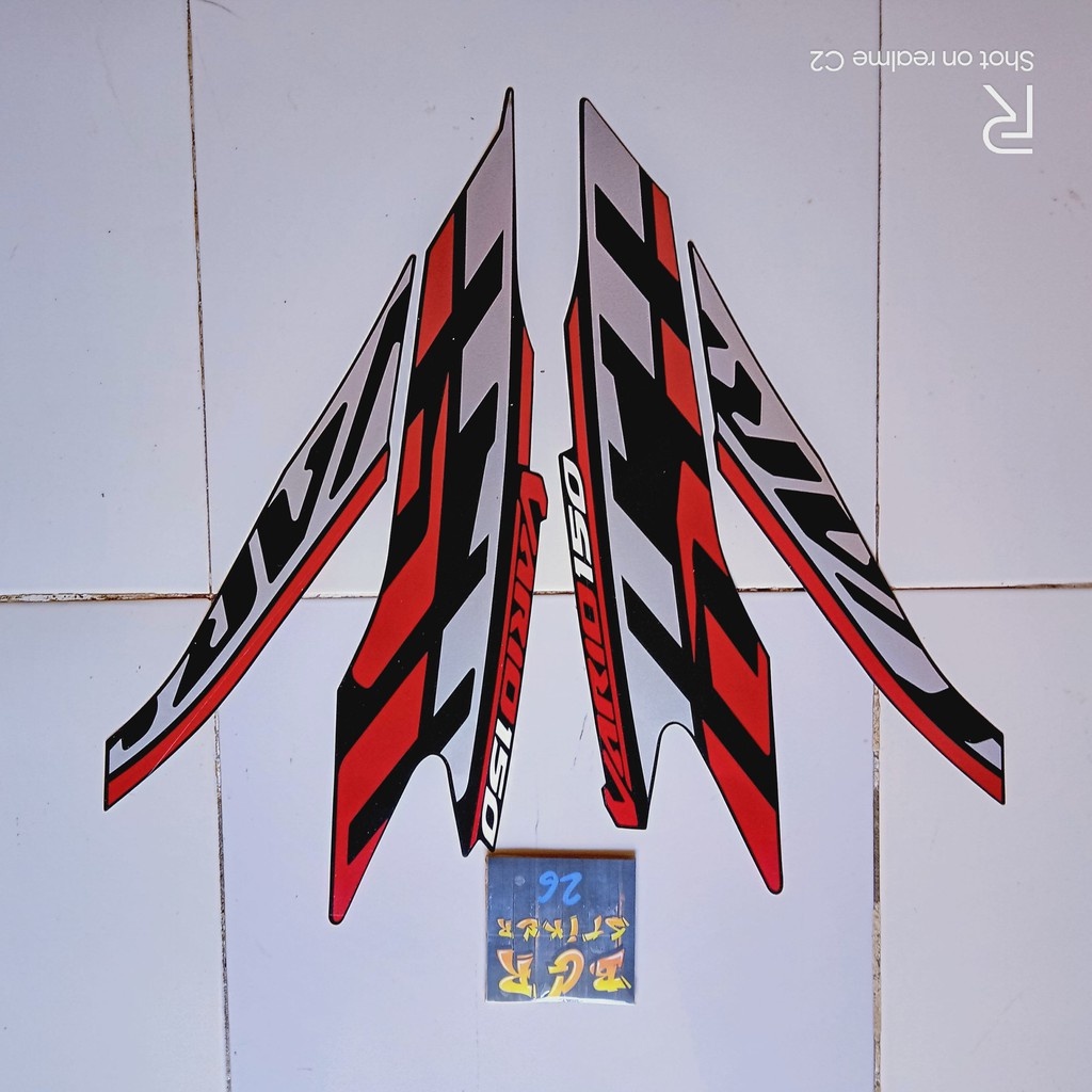stiker/sticker striping motor vario 150 all new 2020 full hitam merah
