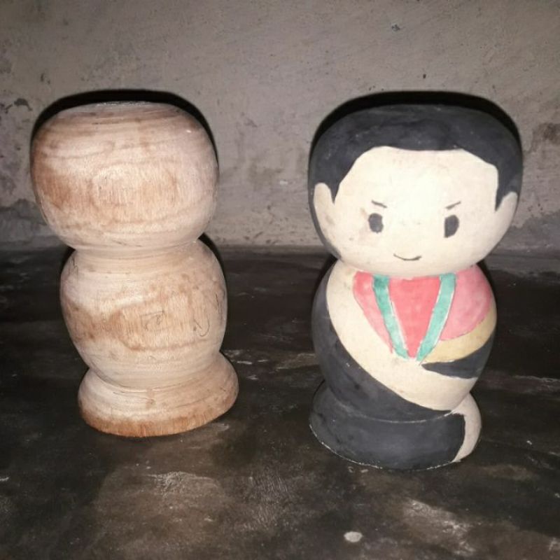 mainan edukasi / kayu lukis / boneka lukis / boneka kayu lukis polos /