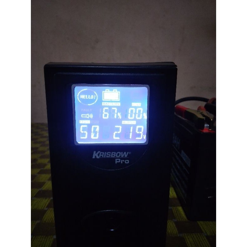 UPS Modif KRISBOW PRO650VA 12V Modifikasi aki external dan fan pendingin tahan 7 - 8 jam