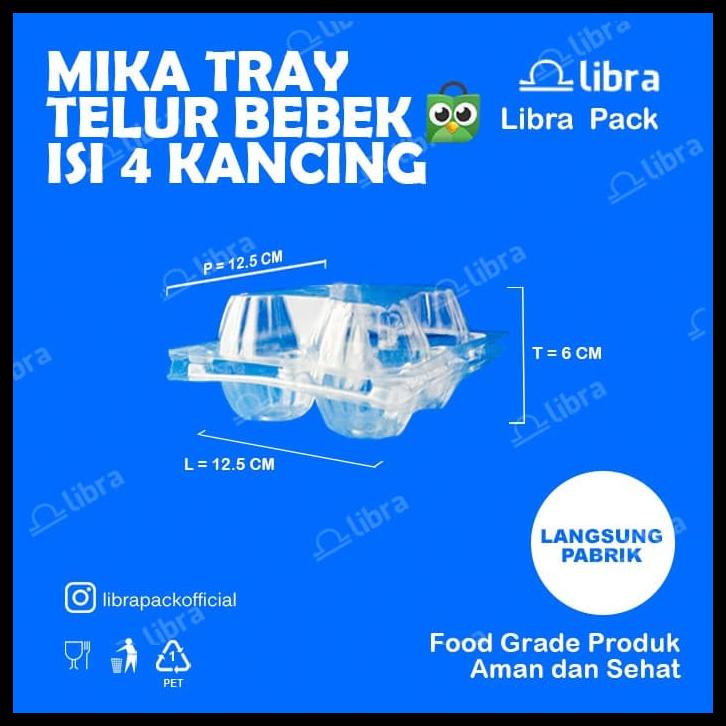 Mika Telur Bebek Isi 4 @50 Pcs Tempat Telur Tray Telur/Kemasan Telur