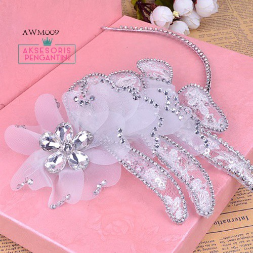 [BISA COD] HAIRBAND HEADPIECE AKSESORIS WEDDING HIASAN RAMBUT AWM009