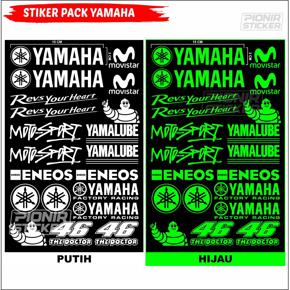 Cutting Sticker Yamaha Stiker Body Motor - Sticker Pack Yamaha - Stiker Set Yamaha