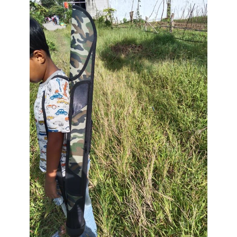 tas pancing tegek motiv army 110 cm hard case