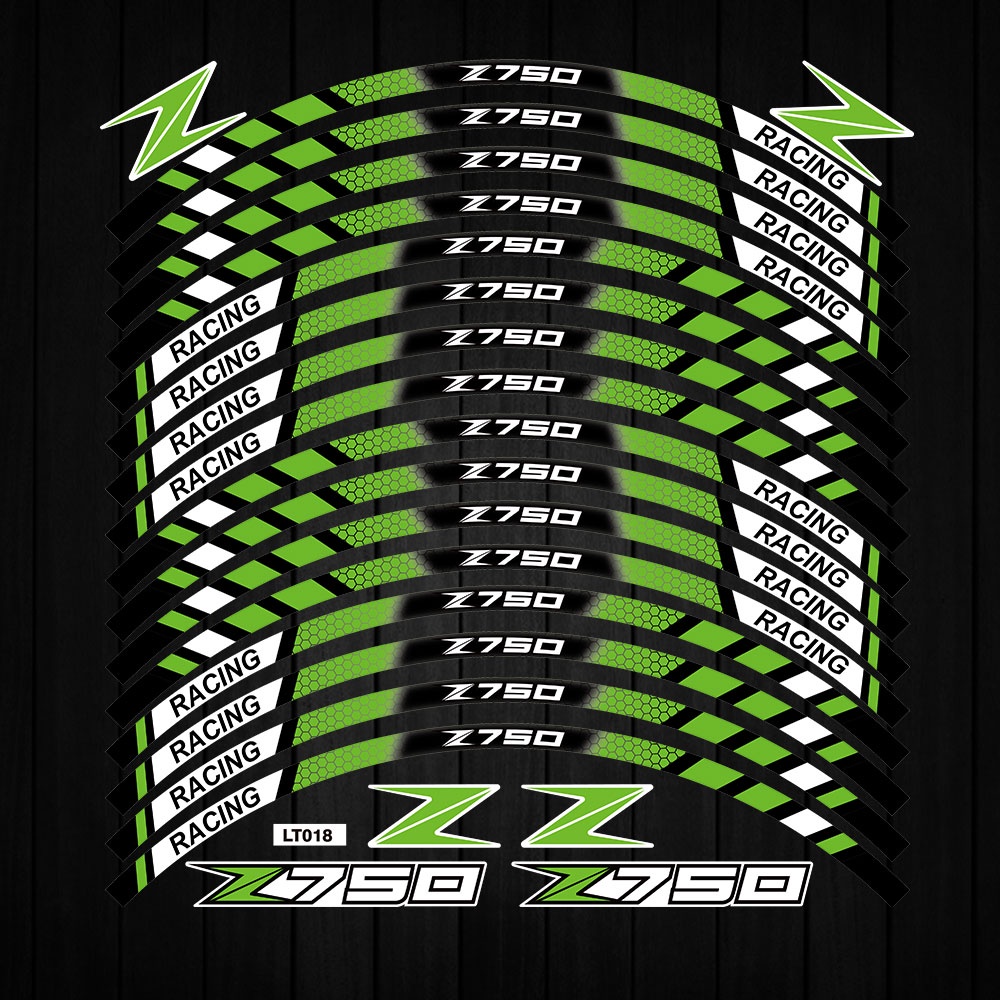 Stiker Reflektif Untuk Pinggiran Velg Motor KAWASAKI Z750 Z750 KAWASAKI Z750