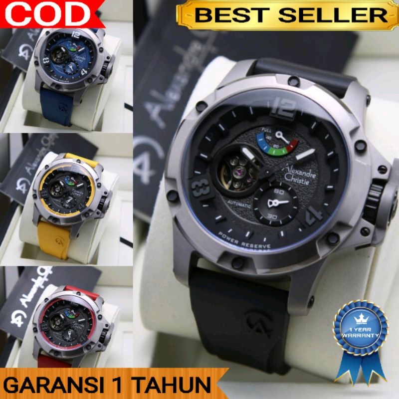 ALEXANDRE CHRISTIE PRIA AC 6295 AC6295 TITANIUM ORIGINAL GARANSI 1 TAHUN