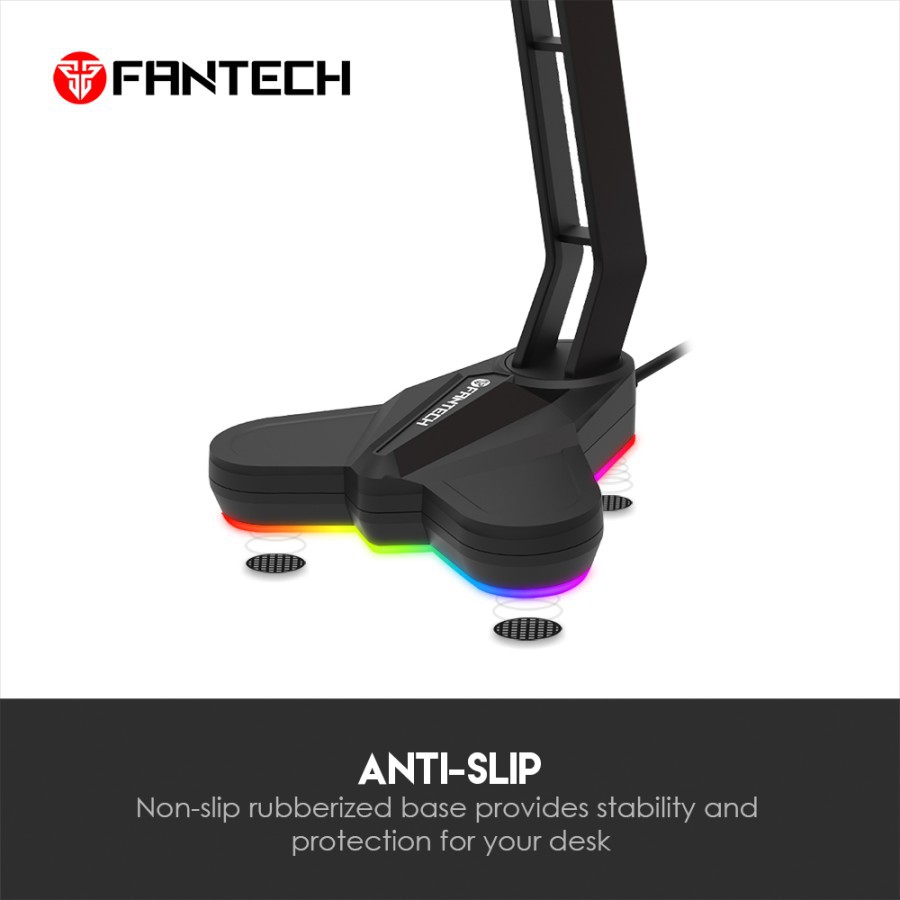 Headset Stand Fantech Tower AC3001S RGB - Gaming - Hitam - Garansi