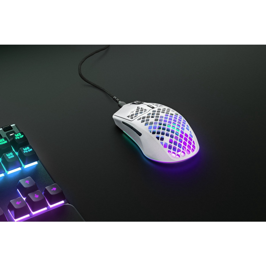 STEELSERIES AEROX 3 SNOW EDITION RGB WIRED GAMING MOUSE