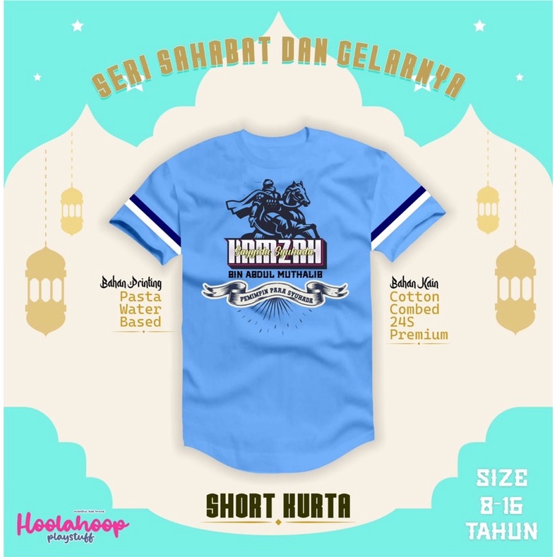 KAOS SHORT KURTA SERIES SAHABAT NABI DAN GELARNYA KAOS KEMKO HOOLAHOOP ft bumblebee