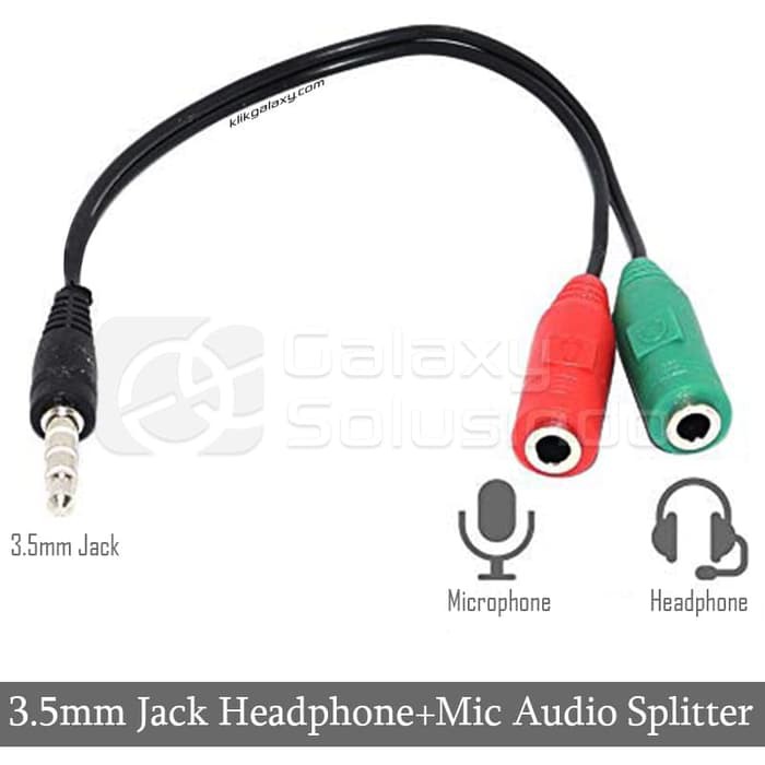 Converter Audio Splitter   Mic 3 5mm Jack Male to 2 Female