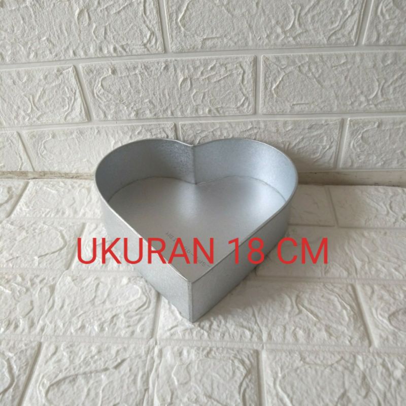 Peralatan Dapur Loyang Kue bolu Love Anti lengket Bahan Tebal Ukuran 18 20 22 Cm