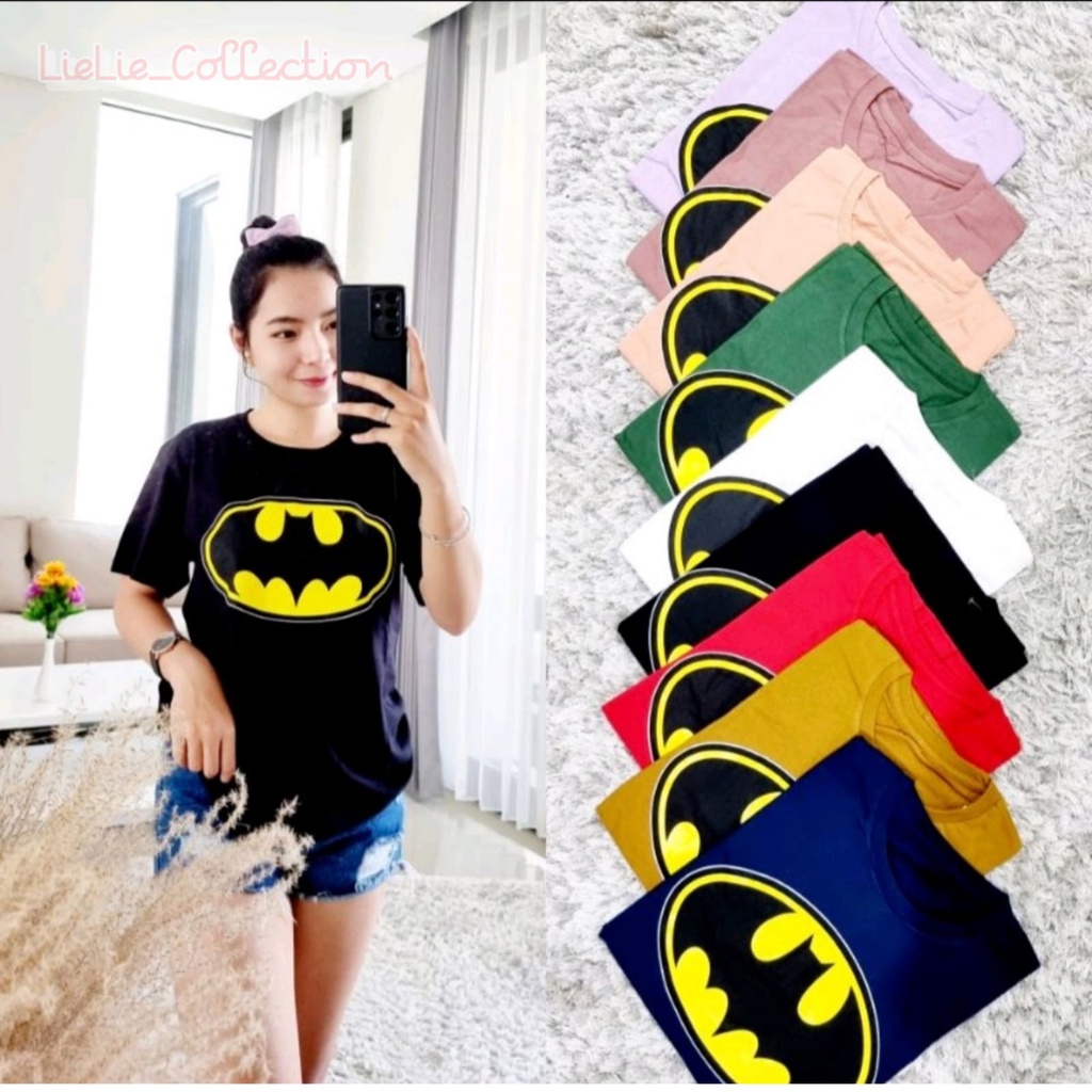 KAOS WANITA IMPORT MURAH / KAOS WANITA BAHAN KATUN / KAOS BATMAN ALL SIZE