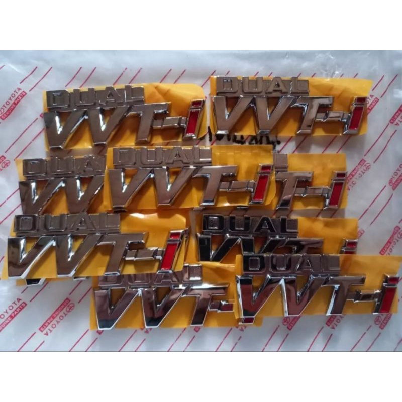 Emblem Dual VVTi kecil Greet Rush , ORIGINAL Emblem Dual VVTi kecil Greet Rush , ORIGINAL
