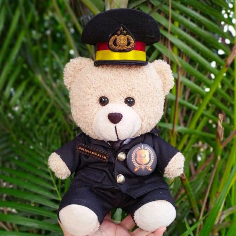 boneka teddy bear pelantikan perwira polisi alcio