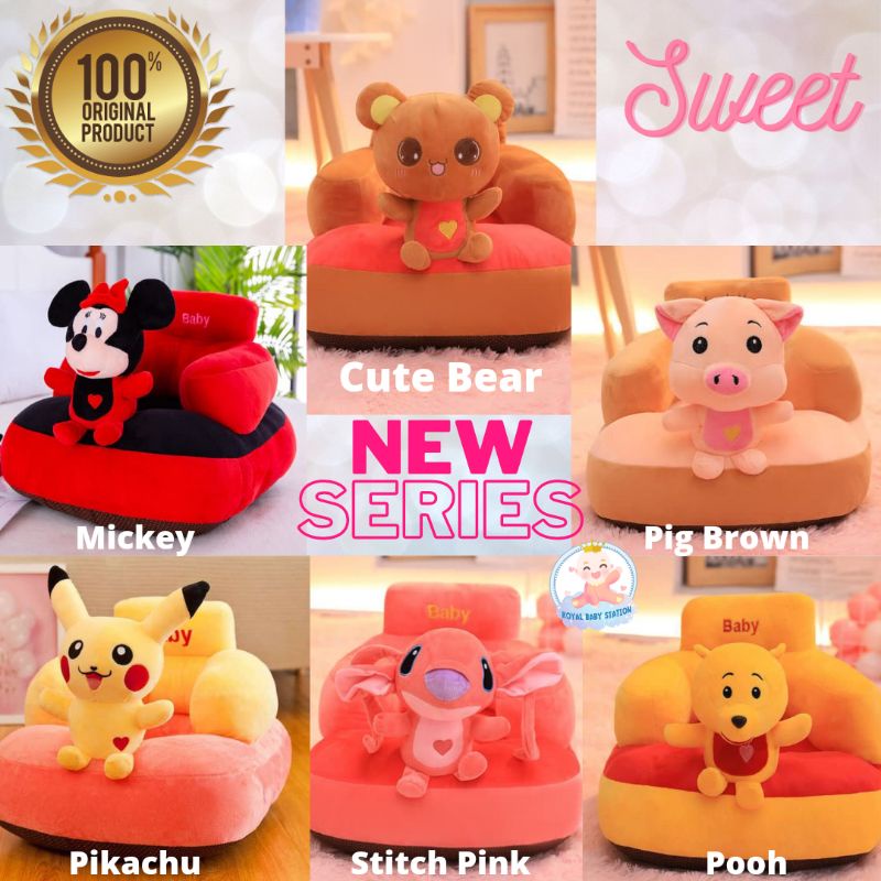 New Series Sofa Kursi Bayi Karakter Lucu Premium Super Lembut Original