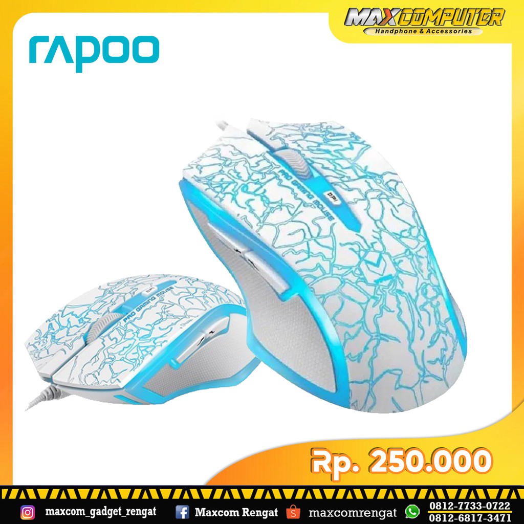 Rapoo Optical Gaming Mouse V20 / White Lightning