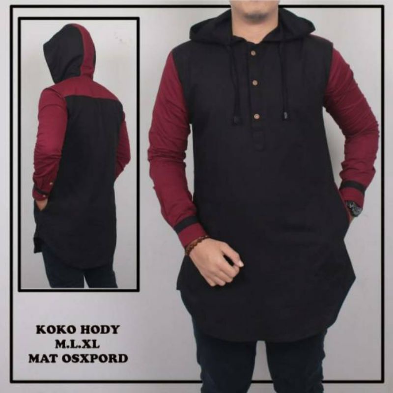 Kurta Hoodie Pakistan Lengan Panjang Original Koko Hudi Premium